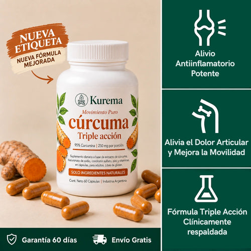 Kurema - Cápsulas Premium de Triple Acción Antiinflamatoria