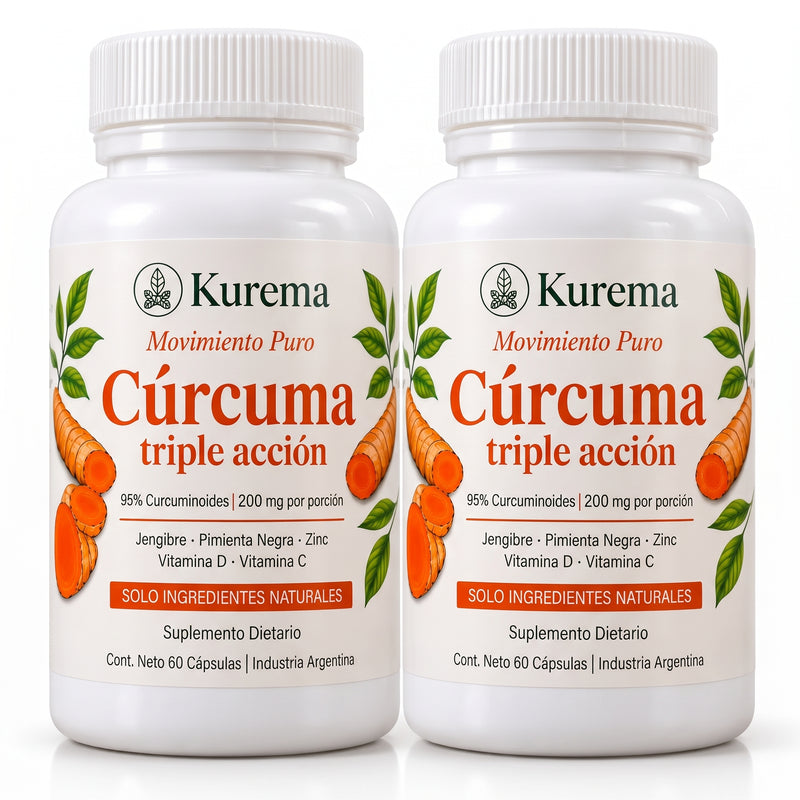 Kurema Cúrcuma Triple Acción · 2 frascos